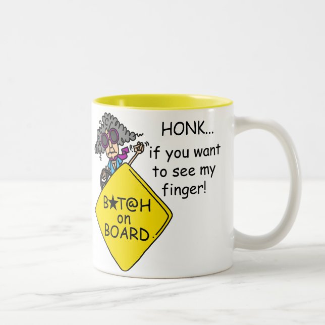 Tasse 2 Couleurs Humour de rage de route (Droit)
