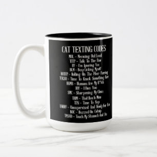 Tasse 2 Couleurs Humour des codes textos de chats