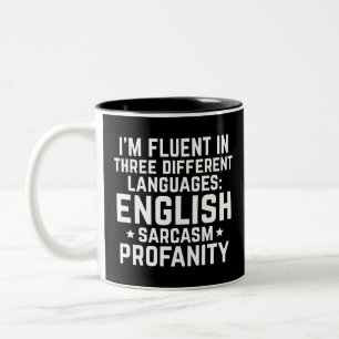 Tasse 2 Couleurs Humour drôle Anglais courant Jurons Sarcasme Cadea