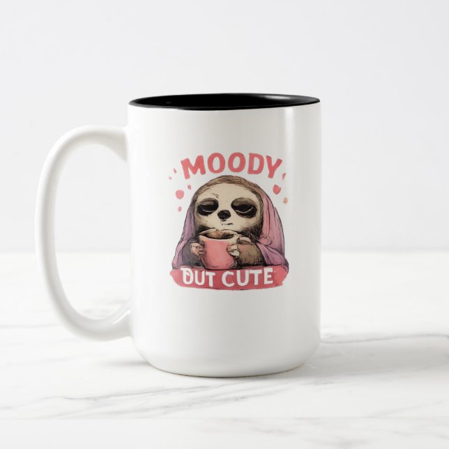 Tasse 2 Couleurs Humour Drôle et Étrange Graphique  (Gauche)