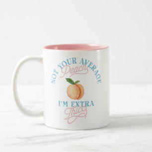 Tasse 2 Couleurs Humour Sassy Peach Positivité du corps Vintage