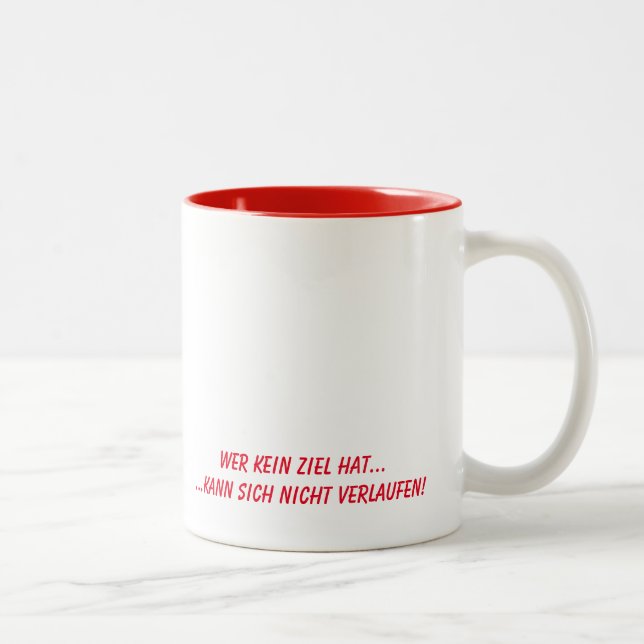 Tasse 2 Couleurs Humour - texte allemand (Droit)