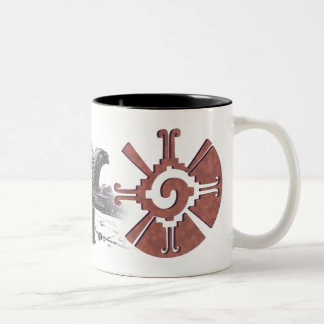 Tasse 2 Couleurs Hunab maya Ku avec des serpents à sonnettes (Droit)