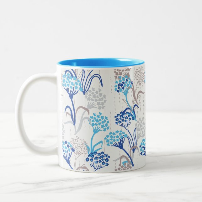 Tasse 2 Couleurs Hydrangée légère et aérée Motif floral (Gauche)