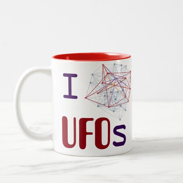 Tasse 2 Couleurs I <3 UFOs (Gauche)