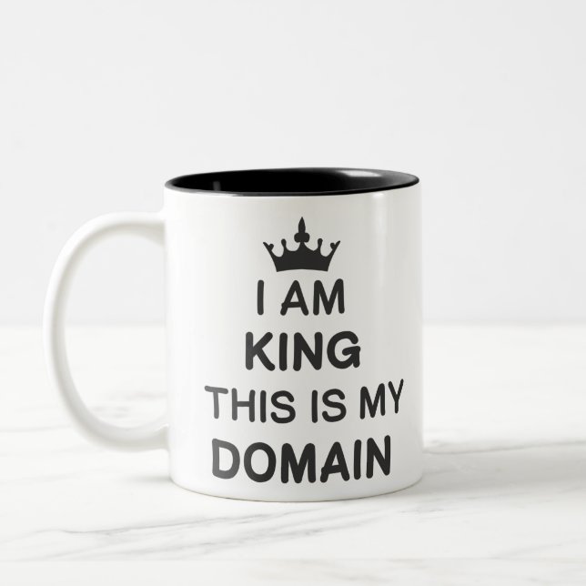 Tasse 2 Couleurs I am king this is my domain (Gauche)