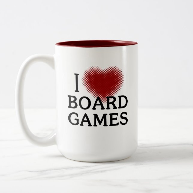 Tasse 2 Couleurs I Heart Board Games  (Gauche)
