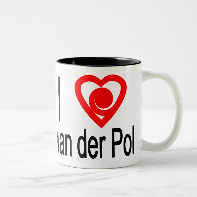Tasse 2 Couleurs I heart van der Pol (Droit)
