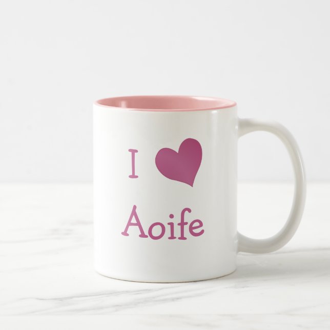 Tasse 2 Couleurs I Love Aoife (Droit)