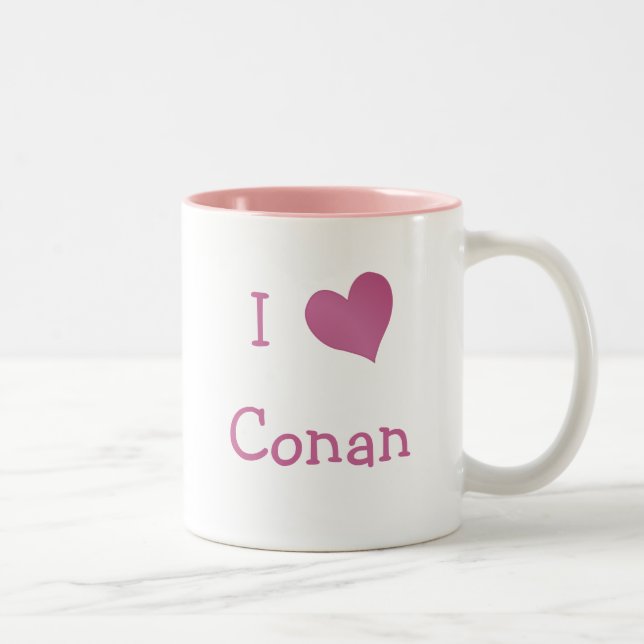 Tasse 2 Couleurs I Love Conan (Droit)