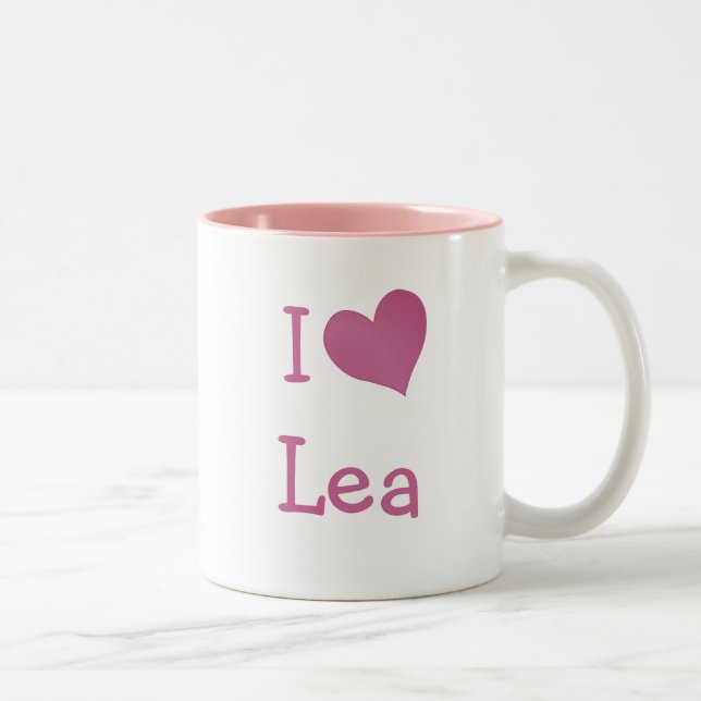 Tasse 2 Couleurs I Love Lea (Droit)