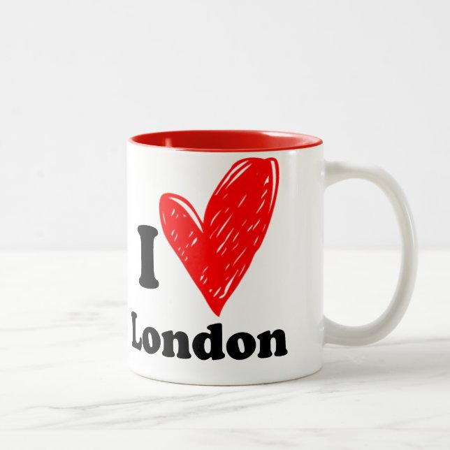 Tasse 2 Couleurs I love London (Droit)