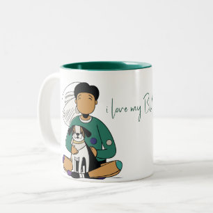 Tasse 2 Couleurs I Love My Dog - Homme Edition 5
