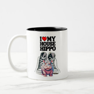 Tasse 2 Couleurs I Love My House Hippo personnalisable