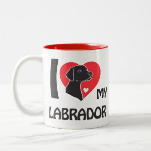 Tasse 2 Couleurs I Love My Labrador - Loyal Amoureux des chiens Des