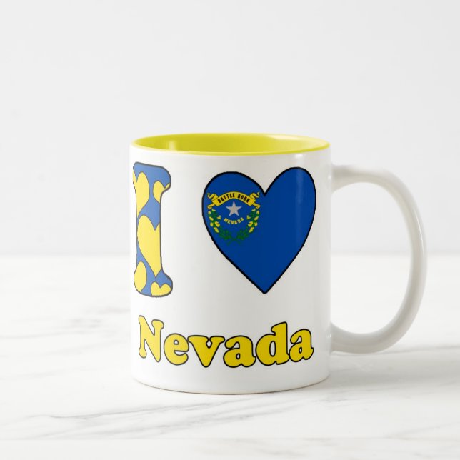 Tasse 2 Couleurs I love Nevada (Droit)