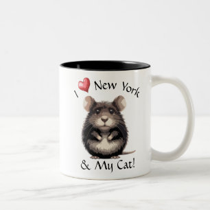Tasse 2 Couleurs I Love New York & My Cat