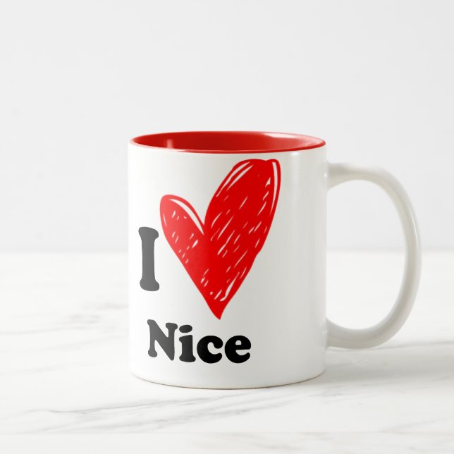 Tasse 2 Couleurs I Love Nice (Droit)
