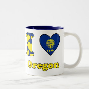 Tasse 2 Couleurs I love Oregon