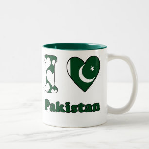 Tasse 2 Couleurs I love Pakistan