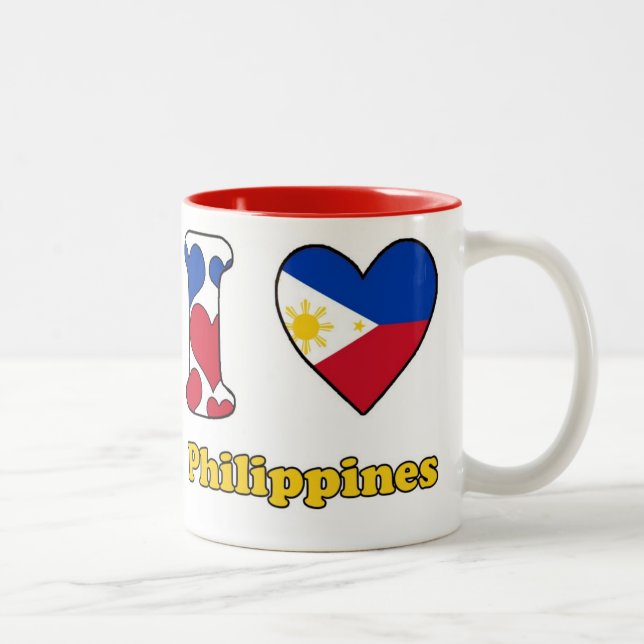 Tasse 2 Couleurs I Love Philippines (Droit)