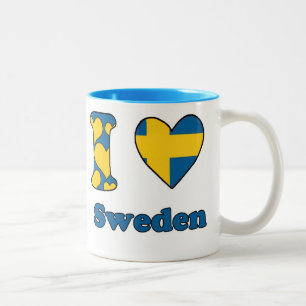 Tasse 2 Couleurs I love Sweden