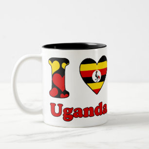 Tasse 2 Couleurs I love Uganda
