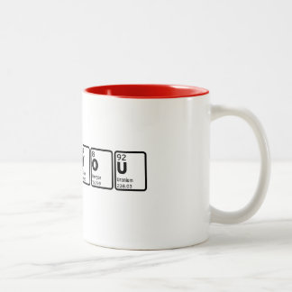 Tasse 2 Couleurs I Love You - Tableau Périodique