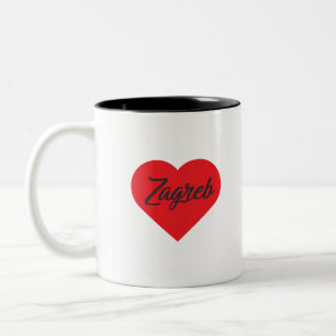 Tasse 2 Couleurs I Love Zagreb - Croatie