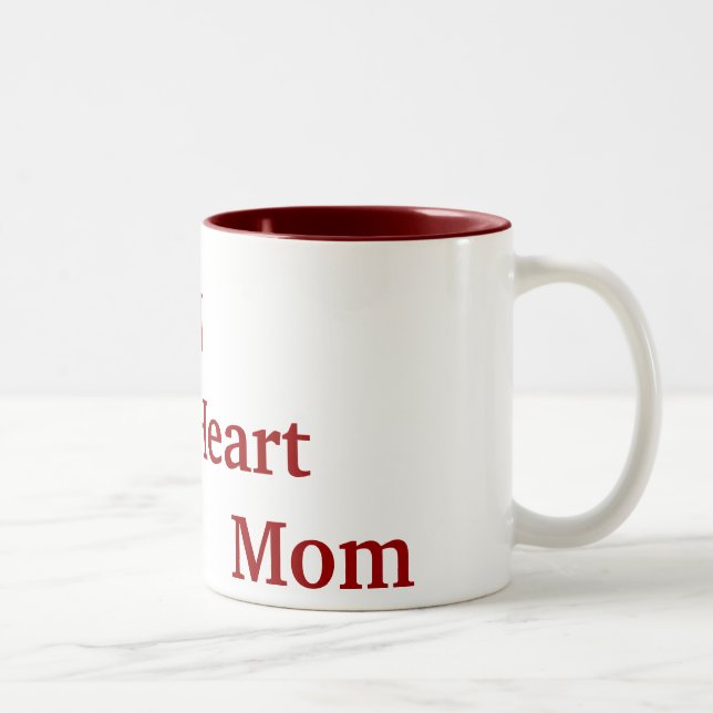 Tasse 2 Couleurs I   maman    de coeur (Droit)