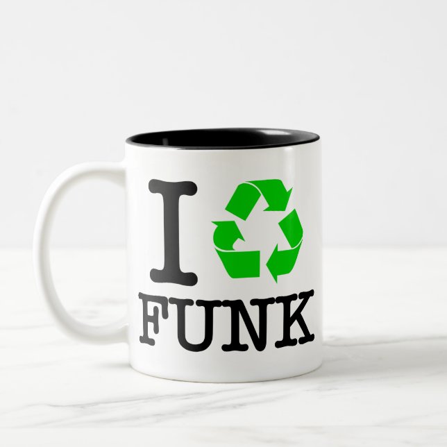 Tasse 2 Couleurs I Recycle Funk (Gauche)
