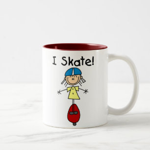 Tasse 2 Couleurs I Skate Skateboard Girl