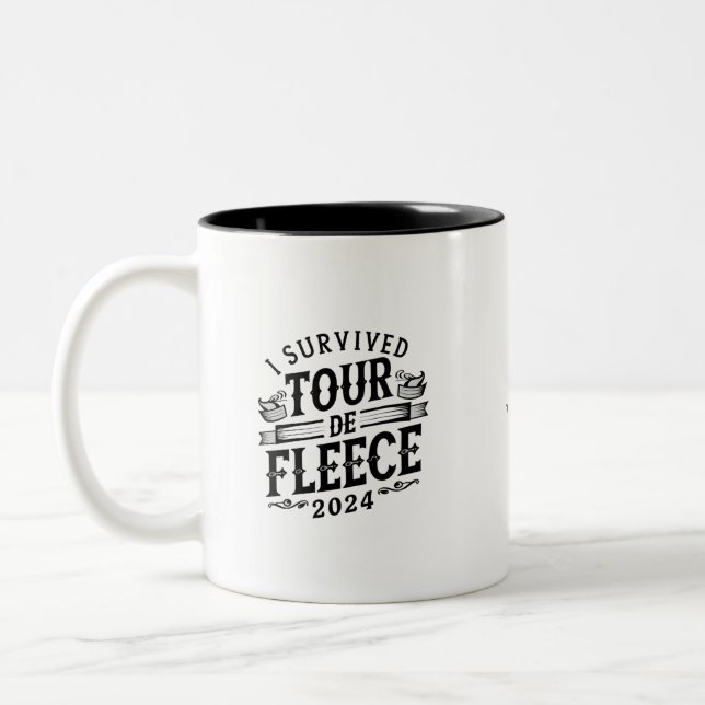 Tasse 2 Couleurs I Survived Tour De Fleece 2024 Personnaliser l'équ (Gauche)