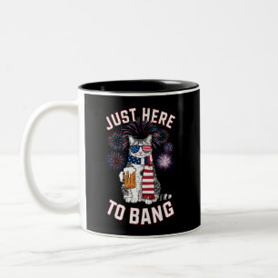 Tasse 2 Couleurs Ici pour boire de la bière avec drapeau USA, amour