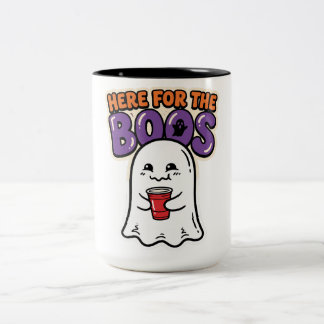 Tasse 2 Couleurs Ici pour les Huées Art de fête d'Halloween de fant