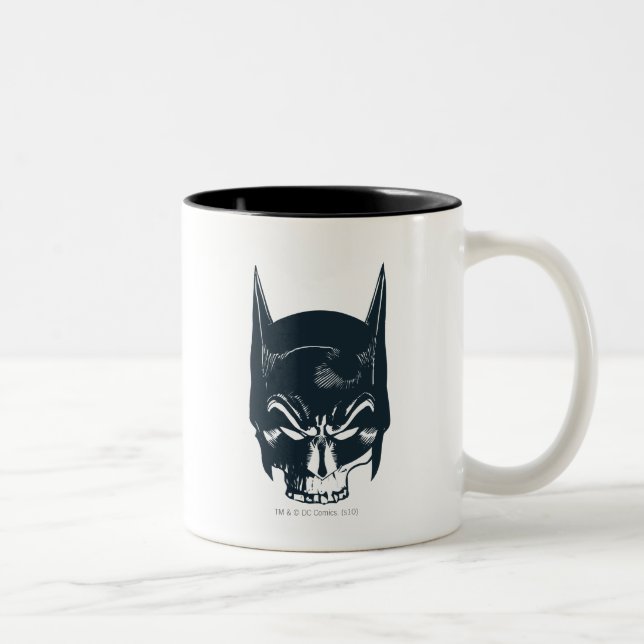 Tasse 2 Couleurs Icône Batman Cowl/Skull (Droit)