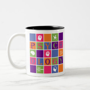 Tasse 2 Couleurs Icônes de psychologie