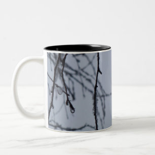 Tasse 2 Couleurs Icy Branches Winter Nature Photographie