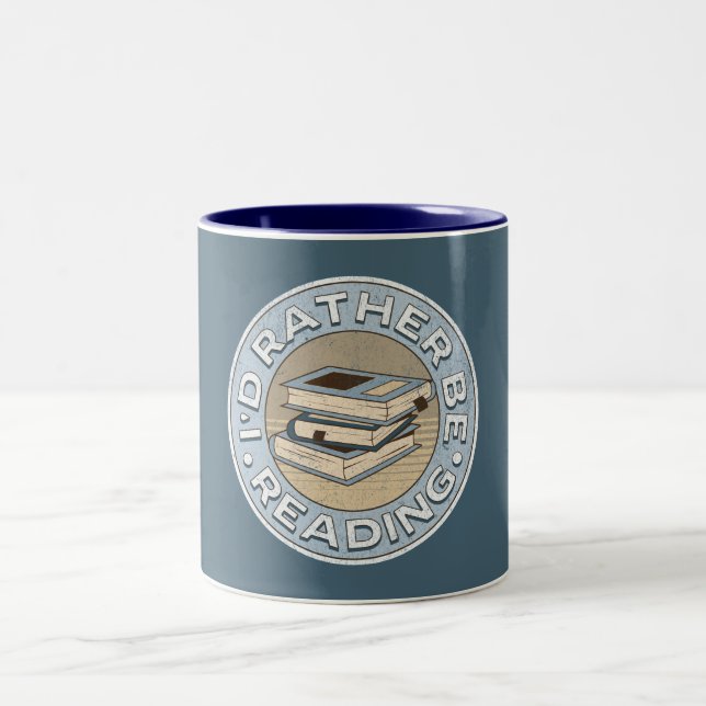 Tasse 2 Couleurs I'd rather be reading (Centre)