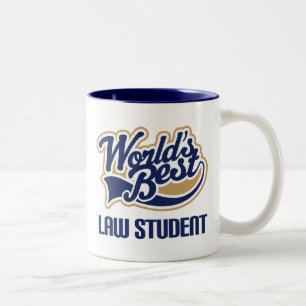 Tasse 2 Couleurs Idée de cadeau pour l'étudiant en droit (mondes
