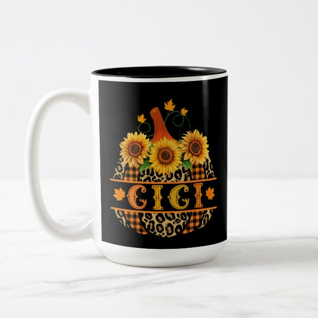 Tasse 2 Couleurs IGi Pumkin Leopard Print Sunflower Buffalo Plaid (Gauche)