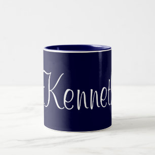 Tasse 2 Couleurs Il effiloche, fiole avec nom, Kenneth