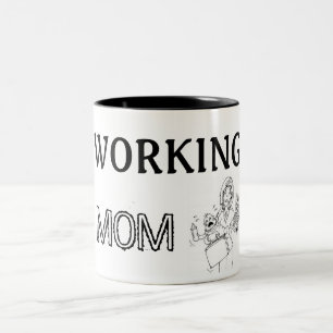 Tasse 2 Couleurs Il effiloche Working Mom