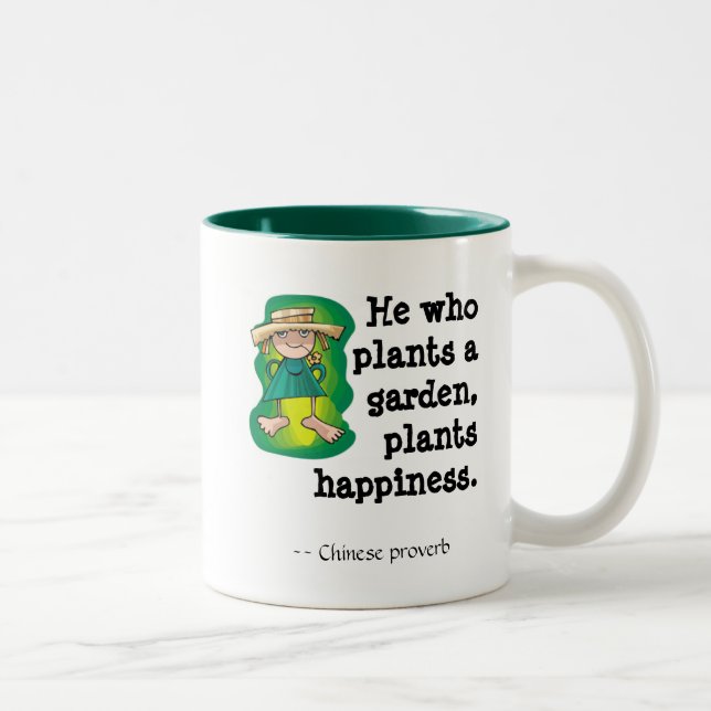 Tasse 2 Couleurs Il qui plante agarden, les plantes ha… (Droit)