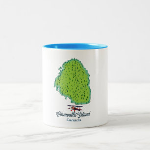 Tasse 2 Couleurs Île Cornwallis, Canada Plan de voyage