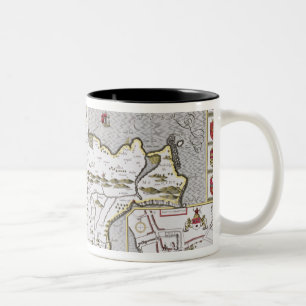 Tasse 2 Couleurs Île de Wight, gravée par Jodocus Hondius