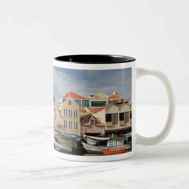 Tasse 2 Couleurs îles ABC, CURACAO, Willemstad : Punda, (Droit)