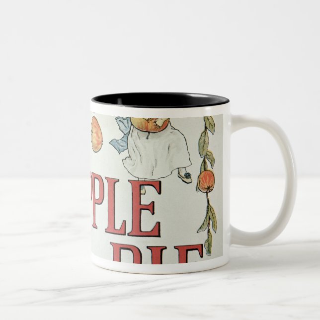 Tasse 2 Couleurs Illustration "A" de 'tarte aux pommes Alphabet (Droit)