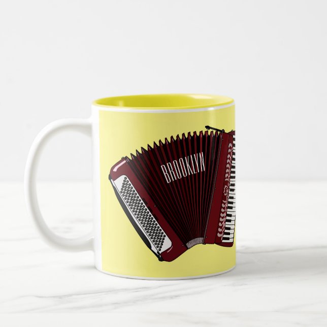 Tasse 2 Couleurs Illustration d'accordion (Gauche)