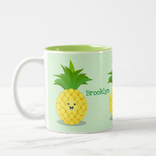 Tasse 2 Couleurs Illustration d'ananas mignon